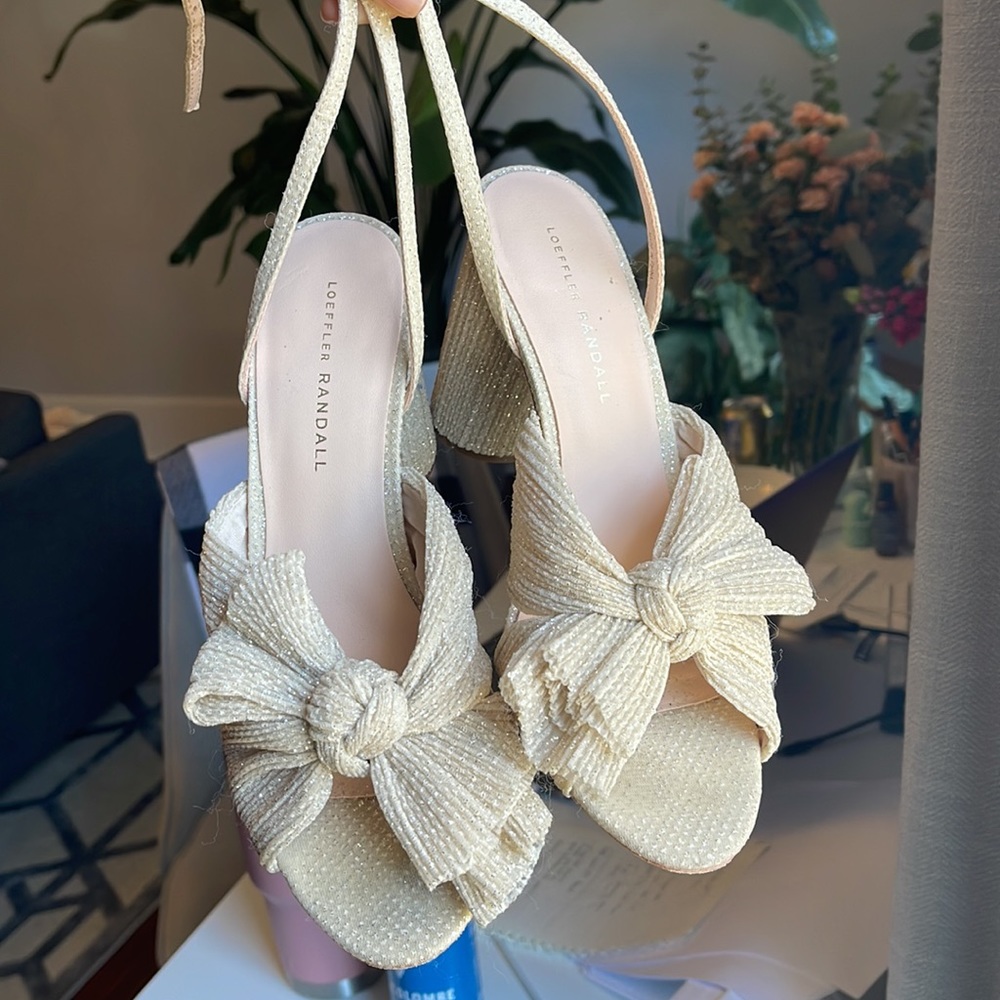Loeffler randal camila cream sandals